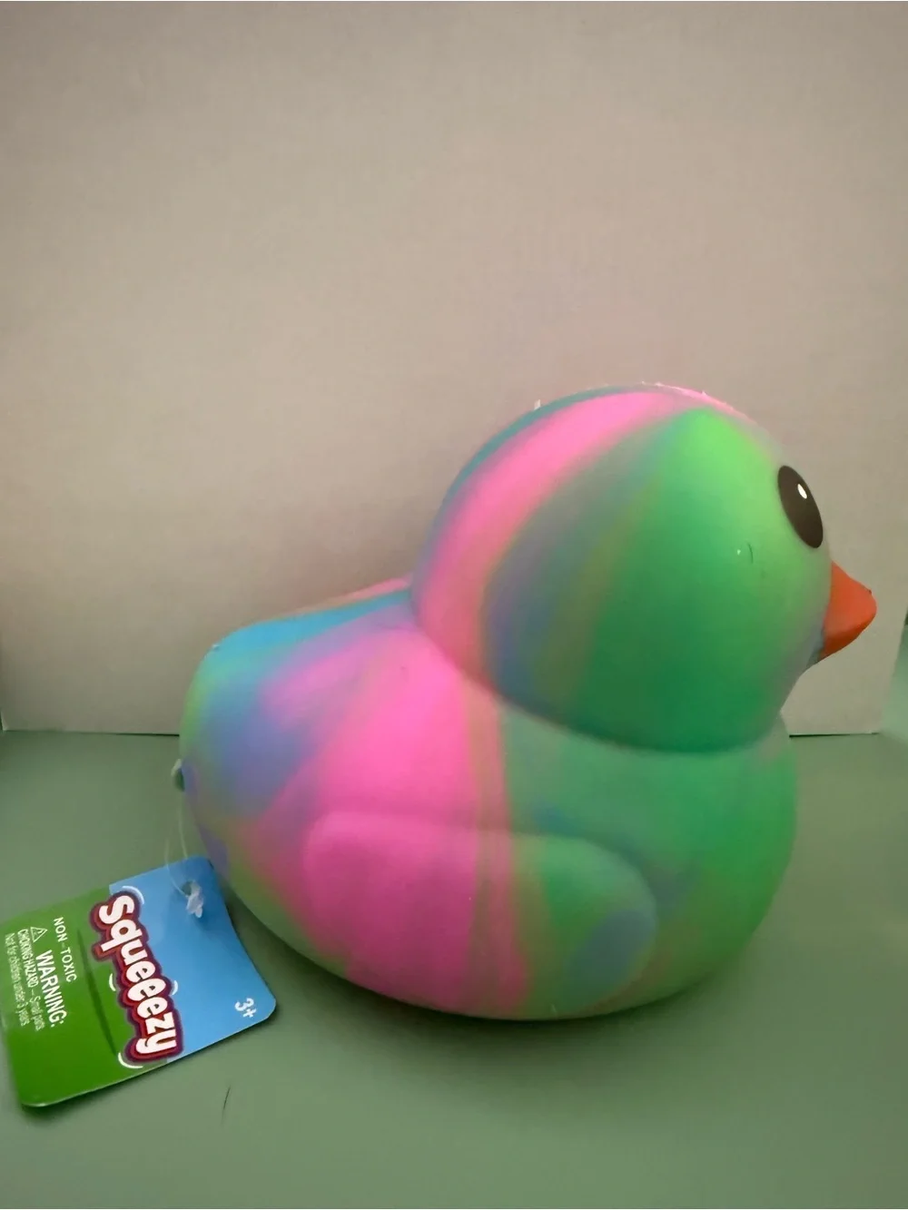 Multicolor Squishy Duck - Pink & Green